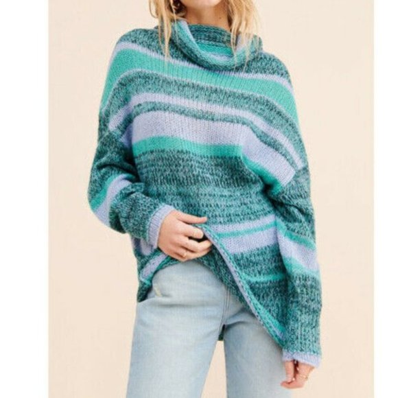 Free People Candy Stripe Tunic Sweater - Picture 1 of 3